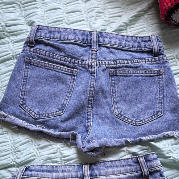 Distressed Denim Girls Shorts - Picture 2 of 3